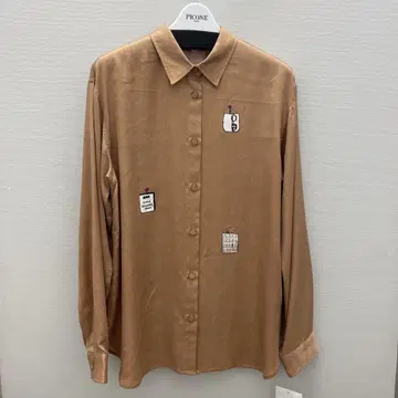 PICONE 베이지 긴팔 셔츠 사이즈 M