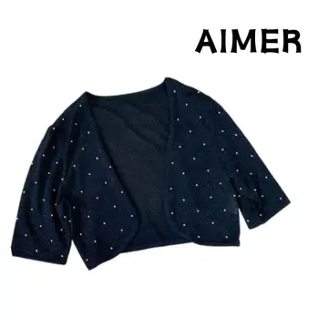 AIMER 에메 가디건 볼레로 포멀 펄 드레스