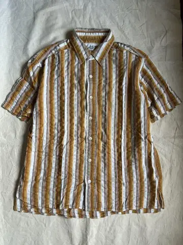 90s realmad HECTIC 빅 패턴 시어서커 SHIRT 반팔 셔츠