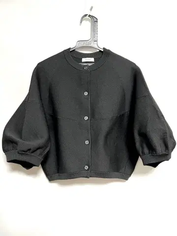 STYLEMIXER 패널 형태 가디건 벌룬 슬리브 블랙