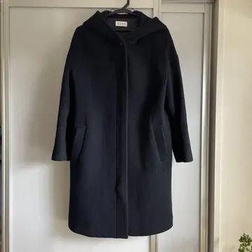 PLST 후드 울 코트 네이비 S 사이즈