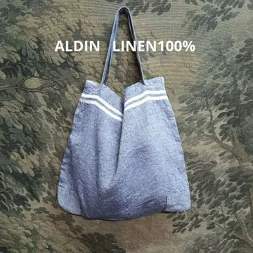ALDIN 토트 알딘 린넨 100% 샴브레이 백