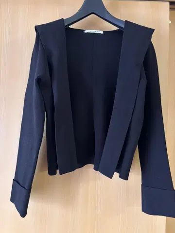 M-premierBLACK 후드 부착 가디건 블랙