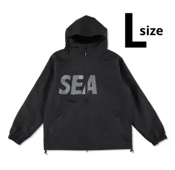 새상품급 windandsea 블랙 나일론 후드 자켓 L