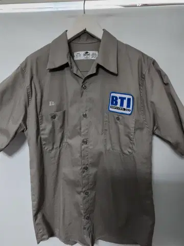 RED KAP BTI SERVICES 반팔 워크 셔츠 그레이
