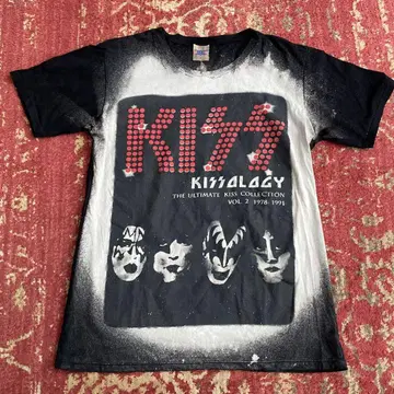 KISS KISSALOGY 티셔츠 M 사이즈 블랙 빈티지 여름옷