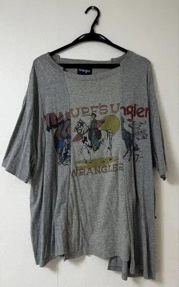 Wrangler 그레이 프린트 티셔츠