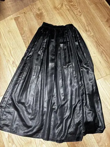 S357 블랙 플레어 스커트