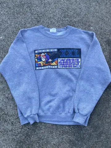 90s 디즈니 USA제 티거 하키 맨투맨 M