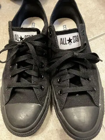 ALL STAR 블랙 로우 컷 스니커즈