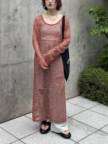 카스타네 kastane 메쉬 시어 원피스