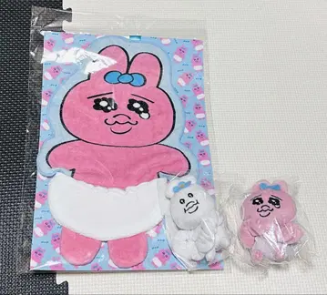빤쮸토끼 타월, 작은 인형, 스크런치, 뽀콰무, 새상품 3개 세트