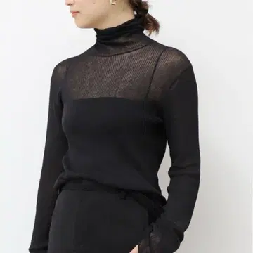 두지엠 클라세 쉬어 리브 터틀넥 풀오버