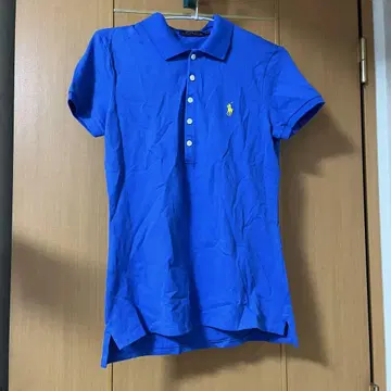 폴로 파란색 피케 셔츠 반팔 자수 로고
