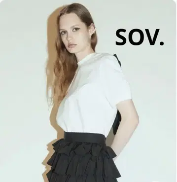 sov 백 리본 풀오버 화이트 36