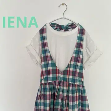 새상품급 IENA 이에나 원피스 체크 홀터넥 여름
