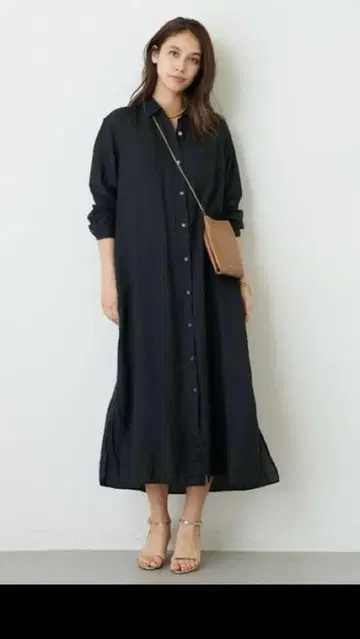 Whim Gazette | 윔 가젯 | 라미 셔츠 원피스 | 블랙