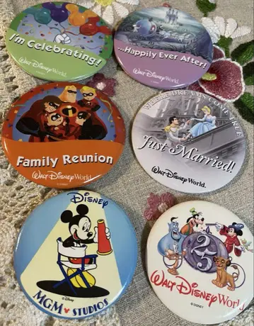 WDW 플로리다 월트 디즈니 월드 리조트 캔뱃지 6개