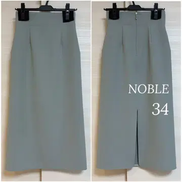 NOBLE 노블 저지 라이크 칼라 타이트 스커트 그린 A 34
