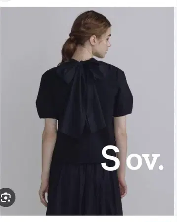 SOV. 백 리본 풀오버 블랙 사이즈 36