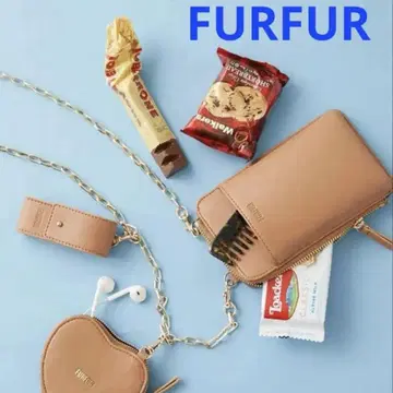 FURFUR 3SET 멀티 숄더 카멜 퍼 퍼 체인