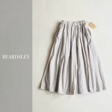 BEARDSLEY 비어즐리 타프타 개더 스커트 라이트 그레이 일본제