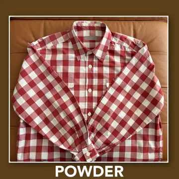 POWDER 체크 무늬 셔츠