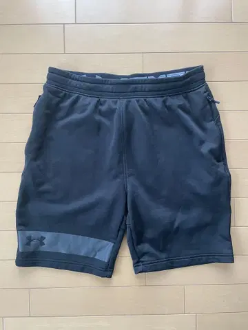 UA 맨투맨 하프 팬츠 Tech Terry Short 2XL 블랙