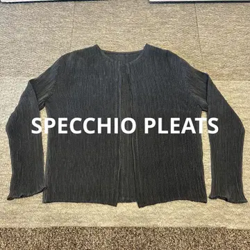 SPECCHIO PLEATS 스페치오 플리츠 긴팔 가디건 블랙