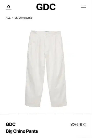 GDC Big Chino Pants [L] 완판템 새상품