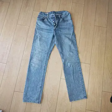 LEVI'S PREMIUM 501 스트레이트 데님 밝은 파랑