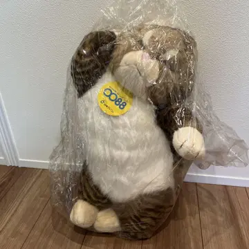 레트로 일본 텔레콤 조리맨마 특대형 BIG 봉제 인형 고양이 0088