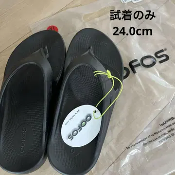 OOFOS 오리지널 유니섹스 블랙 M5/W7 24.0cm