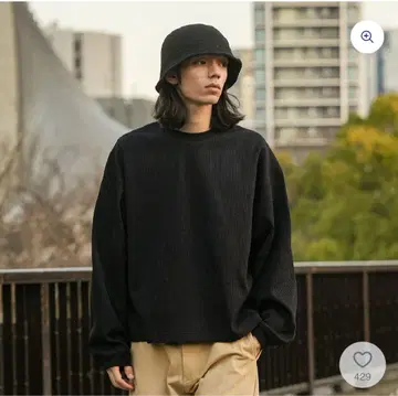 릴랙스 핏 써멀 롱 슬리브 T B5048 M 사이즈