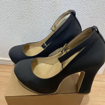블랙 앵클 스트랩 하이힐 WEGO M 사이즈 힐 12cm