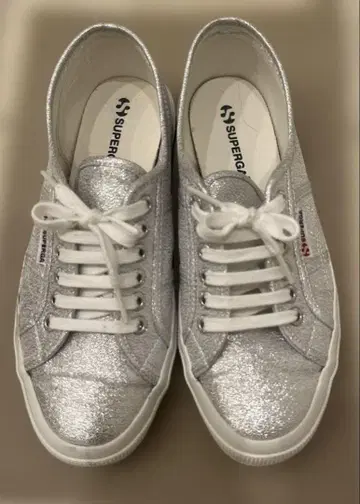 SUPERGA 실버 스니커즈 25.5cm
