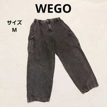 위고 데님 카고 팬츠 M 블랙 계열 캐주얼 빈티지 개성