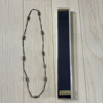실버 비즈 목걸이 약 45cm