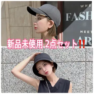 미사용 새상품 시짱 버킷햇 캡 세트 블랙