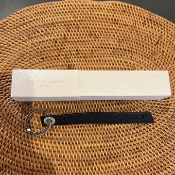 Herve Chapelier 다크 브라운 가죽 키링