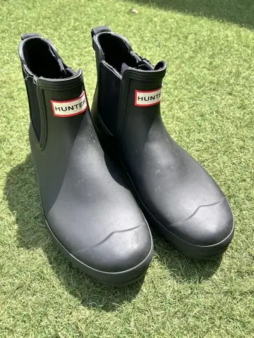 HUNTER 블랙 숏부츠 27 UK8