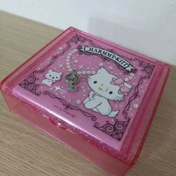 챠미 키티 소품함 핑크 플라스틱 거울