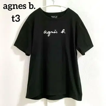 agnes b. homme 애니에스베 옴므 티셔츠 t3 로고 블랙