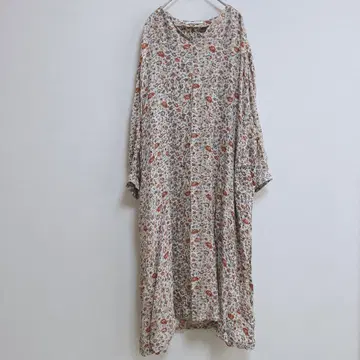 doux bleu 롱 원피스 풀오버 루즈핏 리버티 꽃무늬
