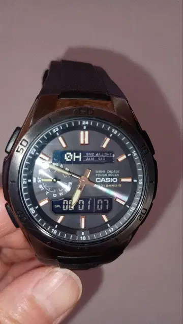 CASIO MULTIBAND 6 전파 시계 블랙