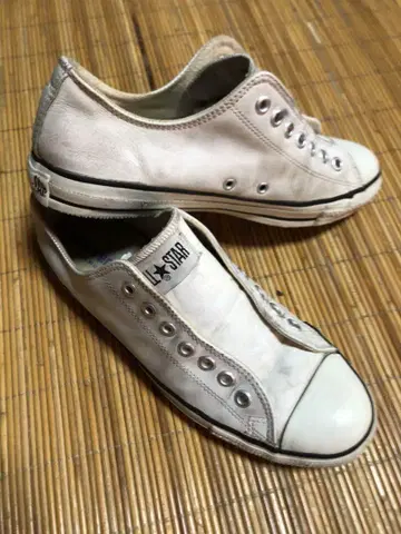 레어 made in usa 90s 컨버스 올스타 가죽 화이트 27cm