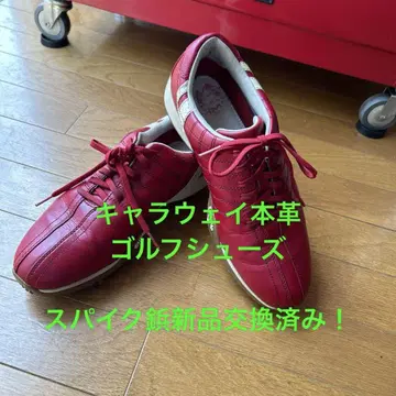 골프화 가죽 캘러웨이 빨간색 스파이크