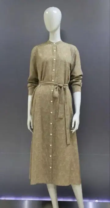 띠어리 럭스 헤링본 셔츠 원피스 38