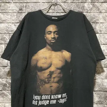 레어 2PAC 티셔츠 XL 빅 로고 빅 사이즈 블랙 BLACK