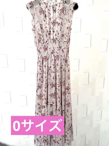 snidel 스나이델 프릴 프린트 원피스 사이즈 0 핑크